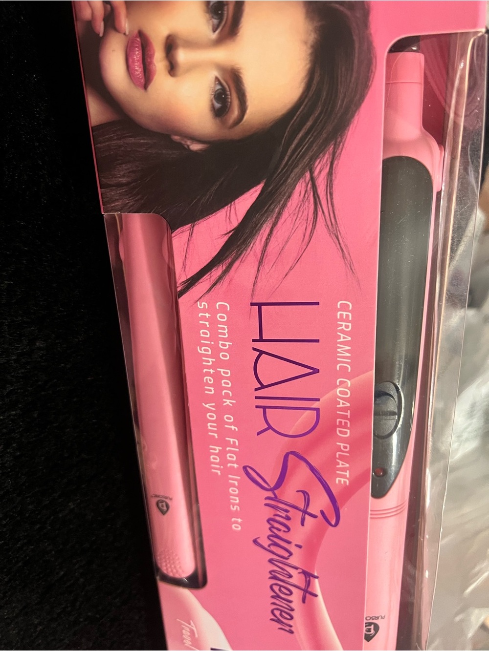 Hair Straightener Ceramic Flat Iron - Pink